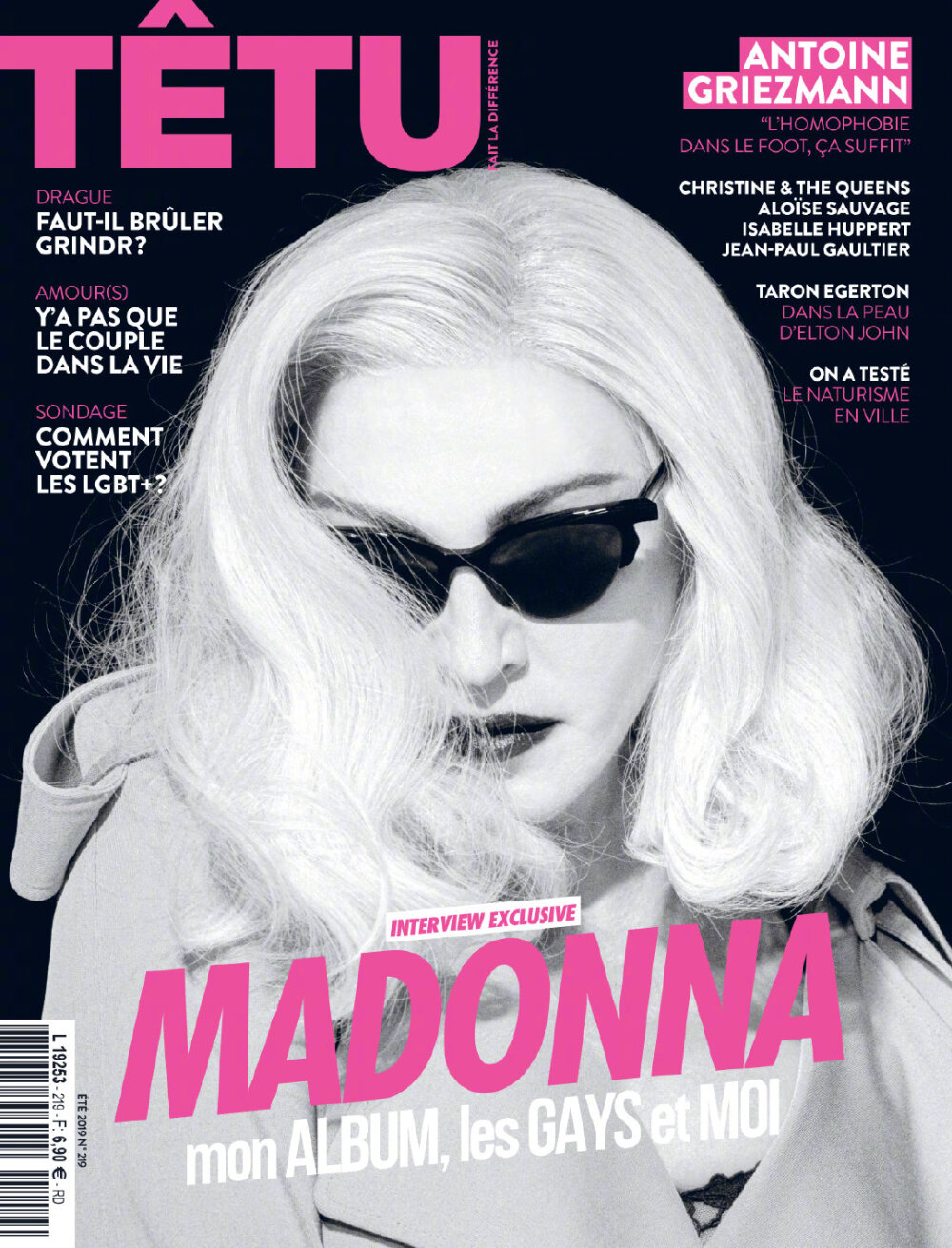 Madonna 《TÊTU》6月刊新封面。
摄影：Steven Klein