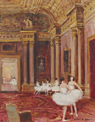 Danseuse au foyer de l'Opéra de Paris
Jules Rene Herve - Date unknown 