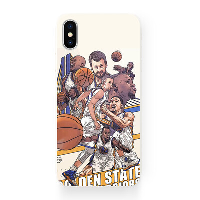 NBA勇士总冠军插画师 苹果XR iphone 8 XS Max i6 i7 plus 手机壳