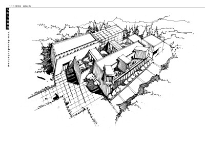 建筑手绘线稿临摹100例