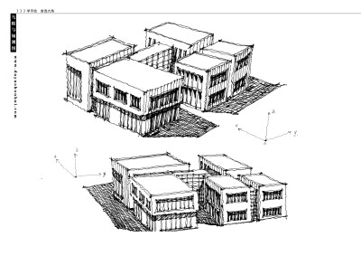 建筑手绘线稿临摹100例