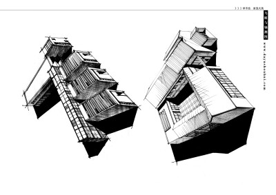 建筑手绘线稿临摹100例