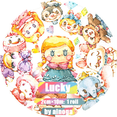 LUCKYTAPE乐意原创和纸胶带DIY创意手帐 整卷纸胶带贴纸少女布偶2