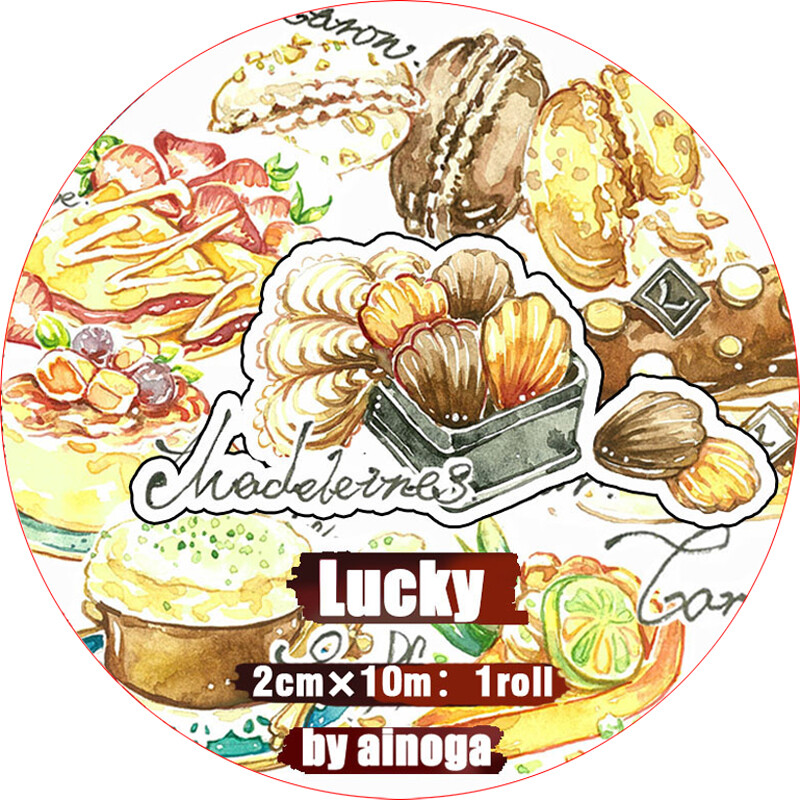 LUCKYTAPE乐意原创和纸胶带 DIY创意手帐 整卷纸胶带贴纸甜点