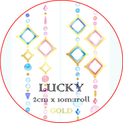 LUCKYTAPE乐意原创和纸胶带 DIY创意手帐 整卷纸胶带烫金方块基础