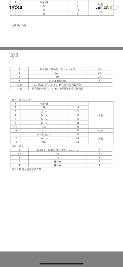 钩针小梅图解