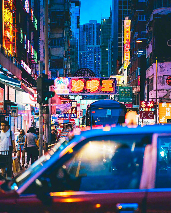 香港街头夜景