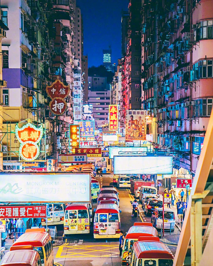 香港街头夜景