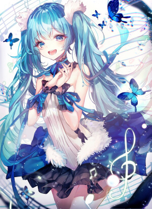 初音未来 绘师：eni（p id=26561141） 本作品id=75179893