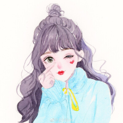 可爱的小姐姐头像(｡•̀ᴗ-)✧
水彩画
cr.@王大可vvv