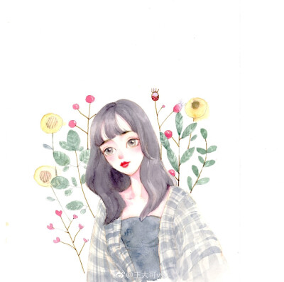 可爱的小姐姐头像(｡•̀ᴗ-)✧
水彩画
cr.@王大可vvv