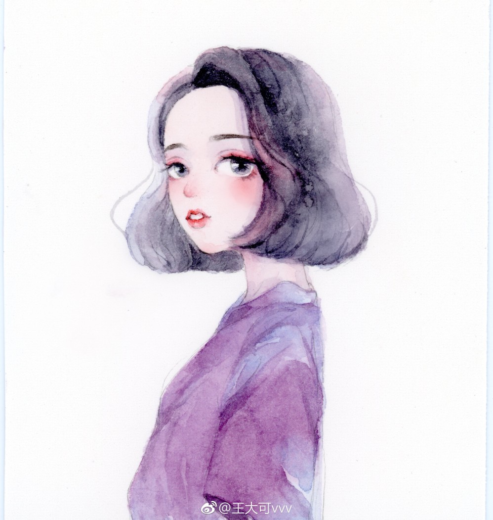 可爱的小姐姐头像(｡•̀ᴗ-)✧
水彩画
cr.@王大可vvv