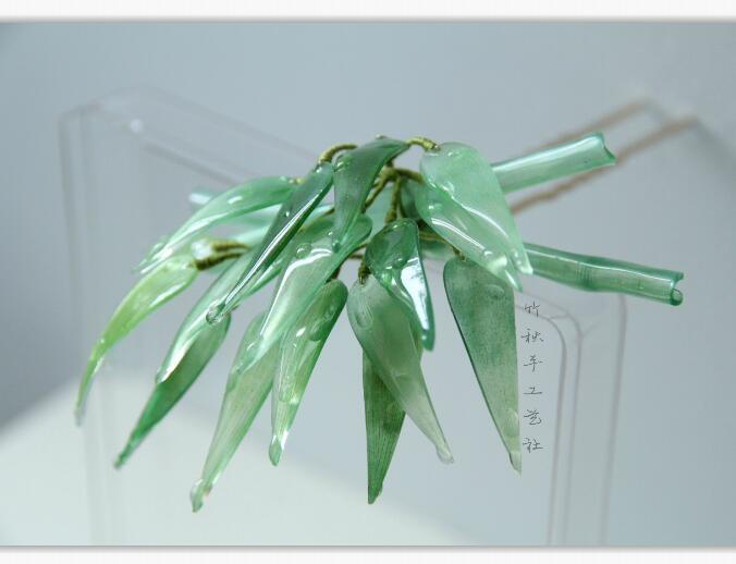 手工定制热缩树脂竹节竹叶发簪和风和服汉服古风古风盘发头饰 堆糖 美图壁纸兴趣社区