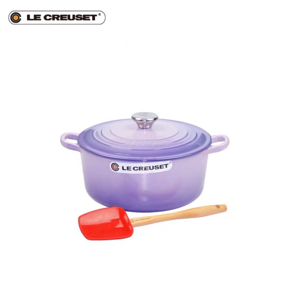 LE CREUSET 酷彩 珐琅铸铁 24厘米圆形锅+大勺 4.2L