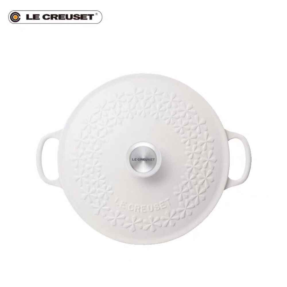 法国进口 LE CREUSET 酷彩 珐琅铸铁锅 28cm 栀子花特别款 3.7L