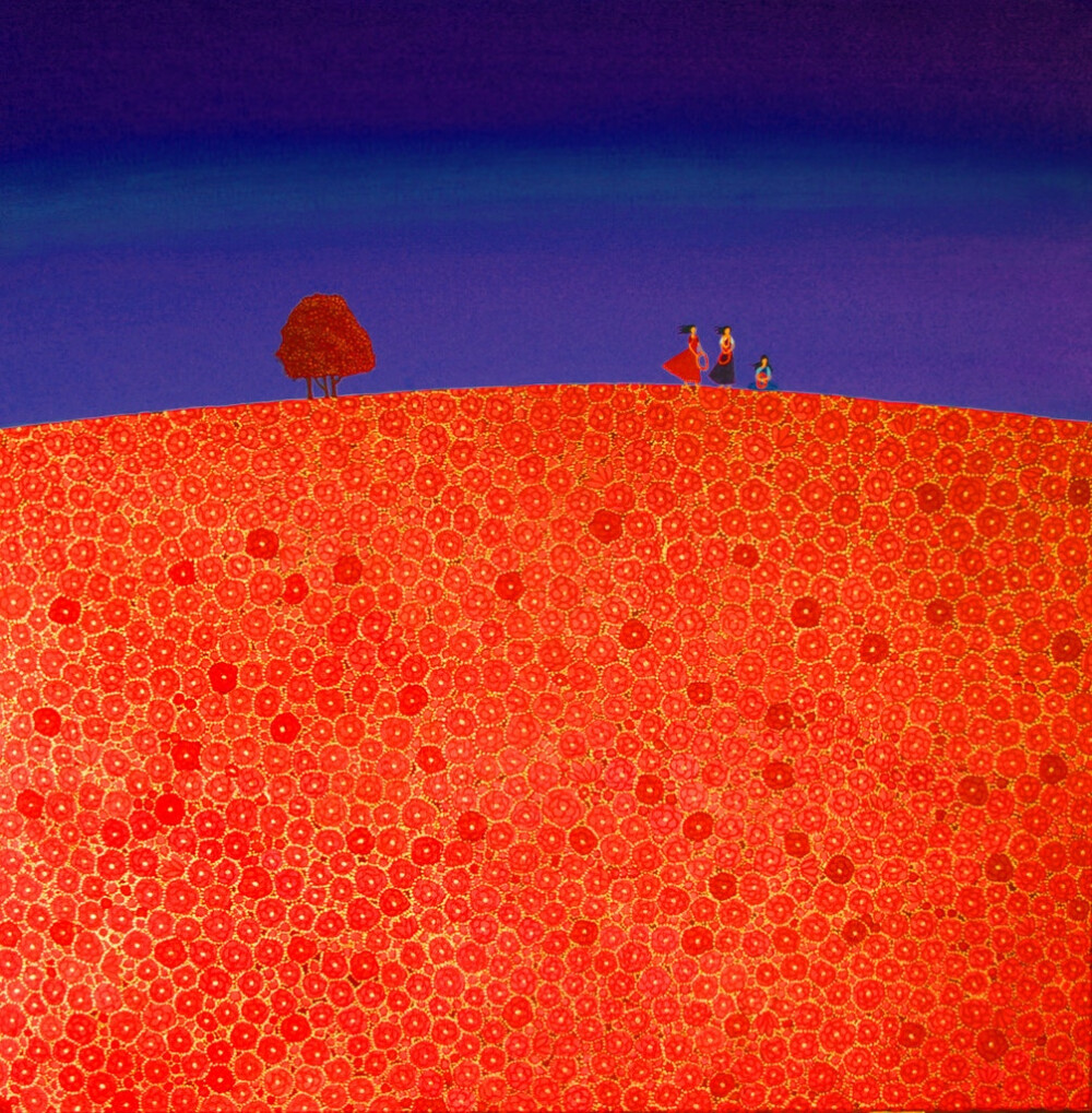 Shirin Sahba的画像一个个微型的世界剧场，在五彩斑斓的空间中，人类的悲伤与喜悦、别离与重逢，正在跨越地域和种族依次上演——