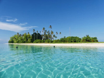 仙本那蓝绿色的海景