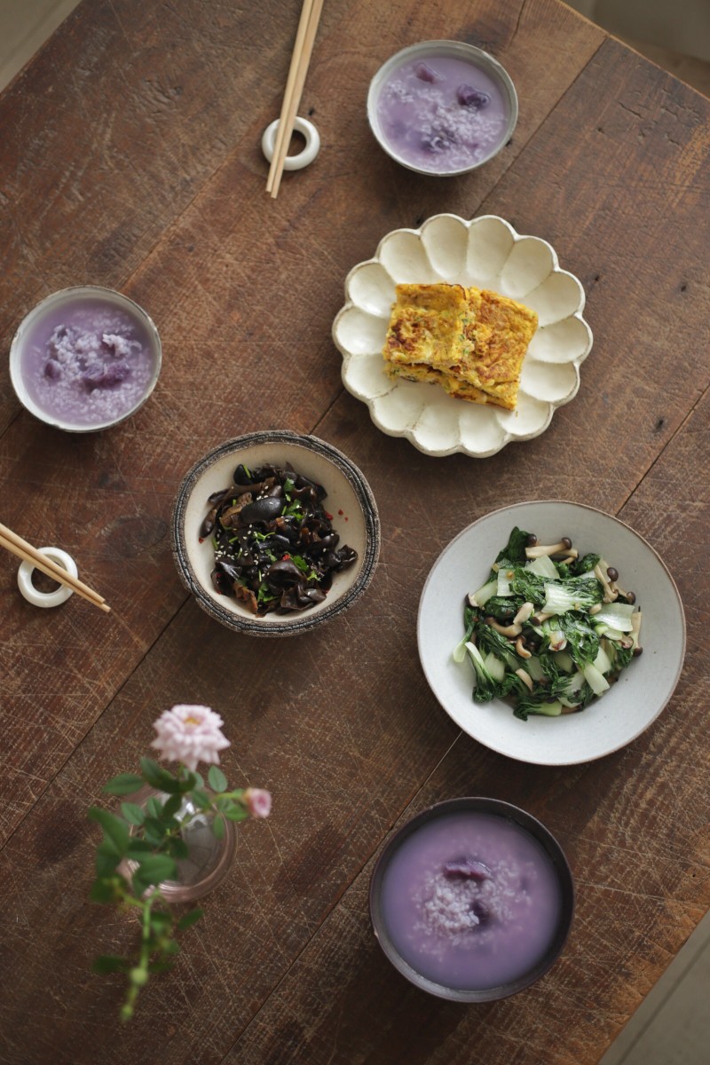 美食 芋头粥&菇菇&蛋烧