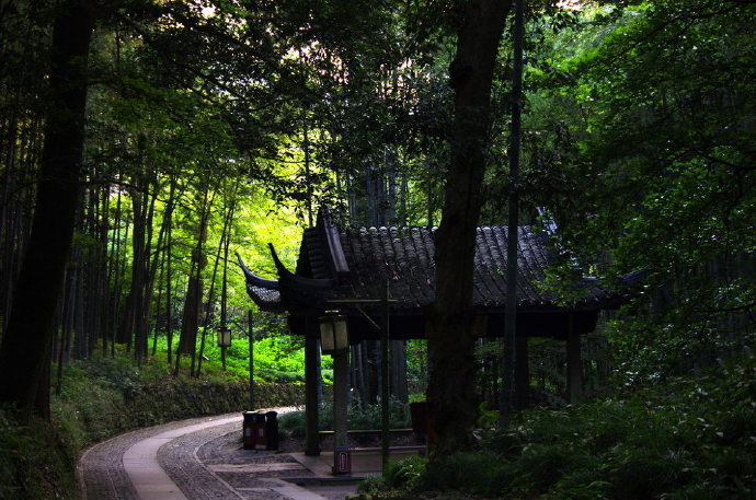 花竹亭轩，曲径通幽小洞天。