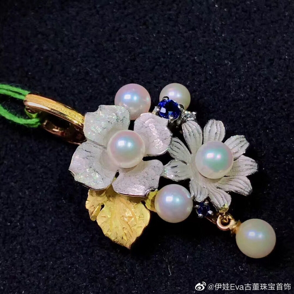 珍珠 花朵 古董珠宝