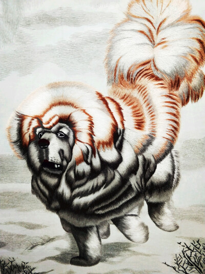 用牛毛和羊毛织的藏族作品