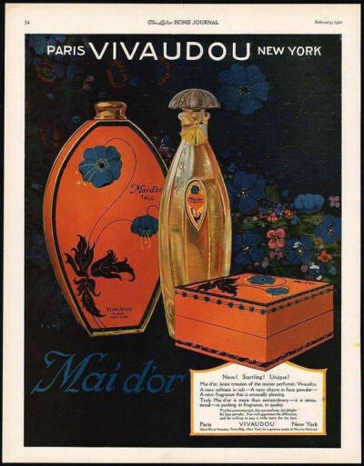 一百年前的化妆品广告画。作者：Fred L. Packer