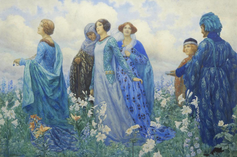 
ㅤㅤㅤㅤㅤ
The Art of Blue
"A Song of Love" 爱之歌
"The Anticipated Letter" 预期的信件
Harry George Theaker
(British, 1873-1954)
ㅤ
ㅤ
ㅤㅤ
ㅤ
(自截图) ​