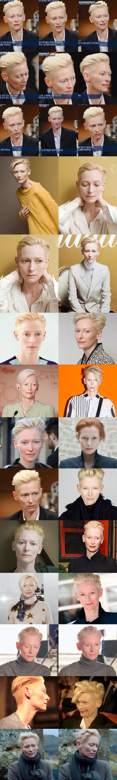 Tilda Swinton合集 ​​​
真的天使长 没有性别，没有年龄。消瘦，从容，可亲的傲慢