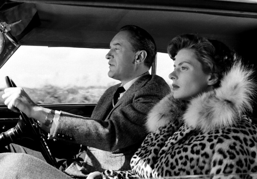 George Sanders and Ingrid Bergman, 1954.