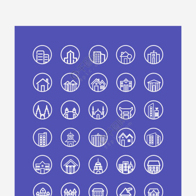 建筑图标图片