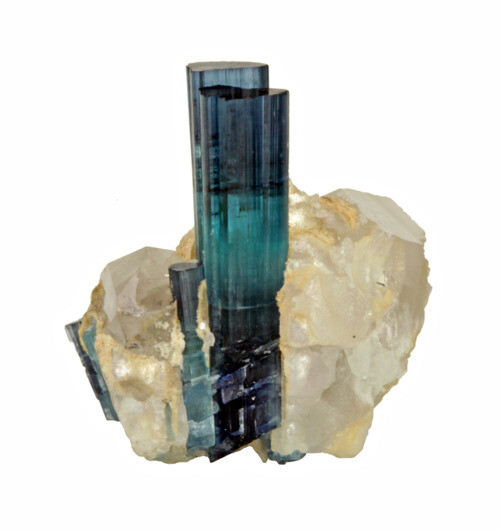 Elbaite with Quartz from Brazil