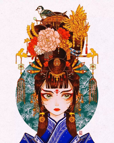 最近忙着考试，好久没发图了，韩国画师，富丽堂皇(^V^)