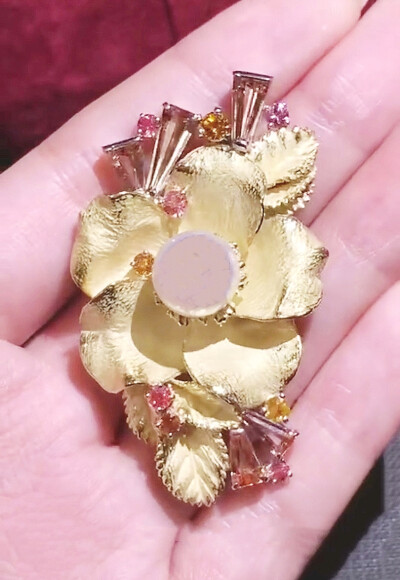 珍珠 黄金 花朵 古董珠宝