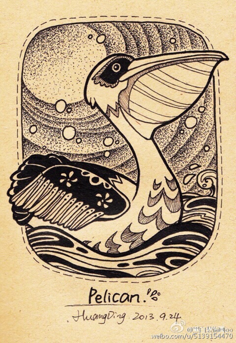 黑白画 线描画 装饰画 儿童画素材 