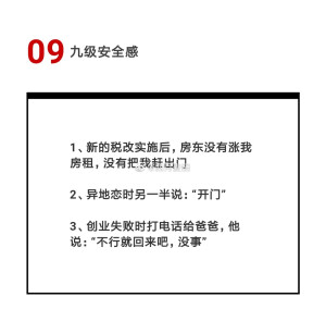 #女生眼里的安全感#单身怕孤独，恋爱怕分手，结婚怕出轨，养娃怕没钱……成年人的十级安全感，你是第几级