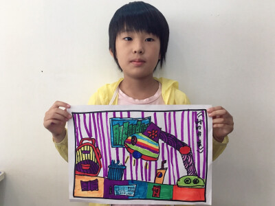我的书桌 儿童画