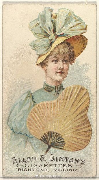 艺术收藏 | 插画
“淑女们”
Fans of the Period series， Allen & Ginter
大都会艺术博物馆