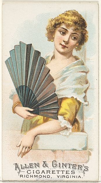 艺术收藏 | 插画
“淑女们”
Fans of the Period series， Allen & Ginter
大都会艺术博物馆