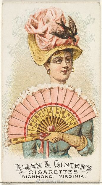 艺术收藏 | 插画
“淑女们”
Fans of the Period series， Allen & Ginter
大都会艺术博物馆