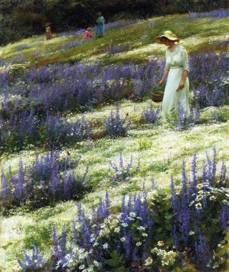 春游。作者：Charles Courtney Curran 