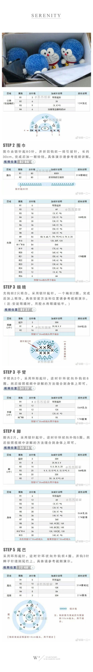 钩针 可爱图解