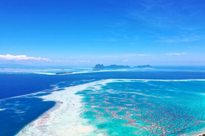 仙本那蓝绿色的海景