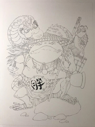 手绘插画 | 他创作的每幅鬼怪都富有故事感，​堪称视觉盛宴。-85后画家-侯亚楠