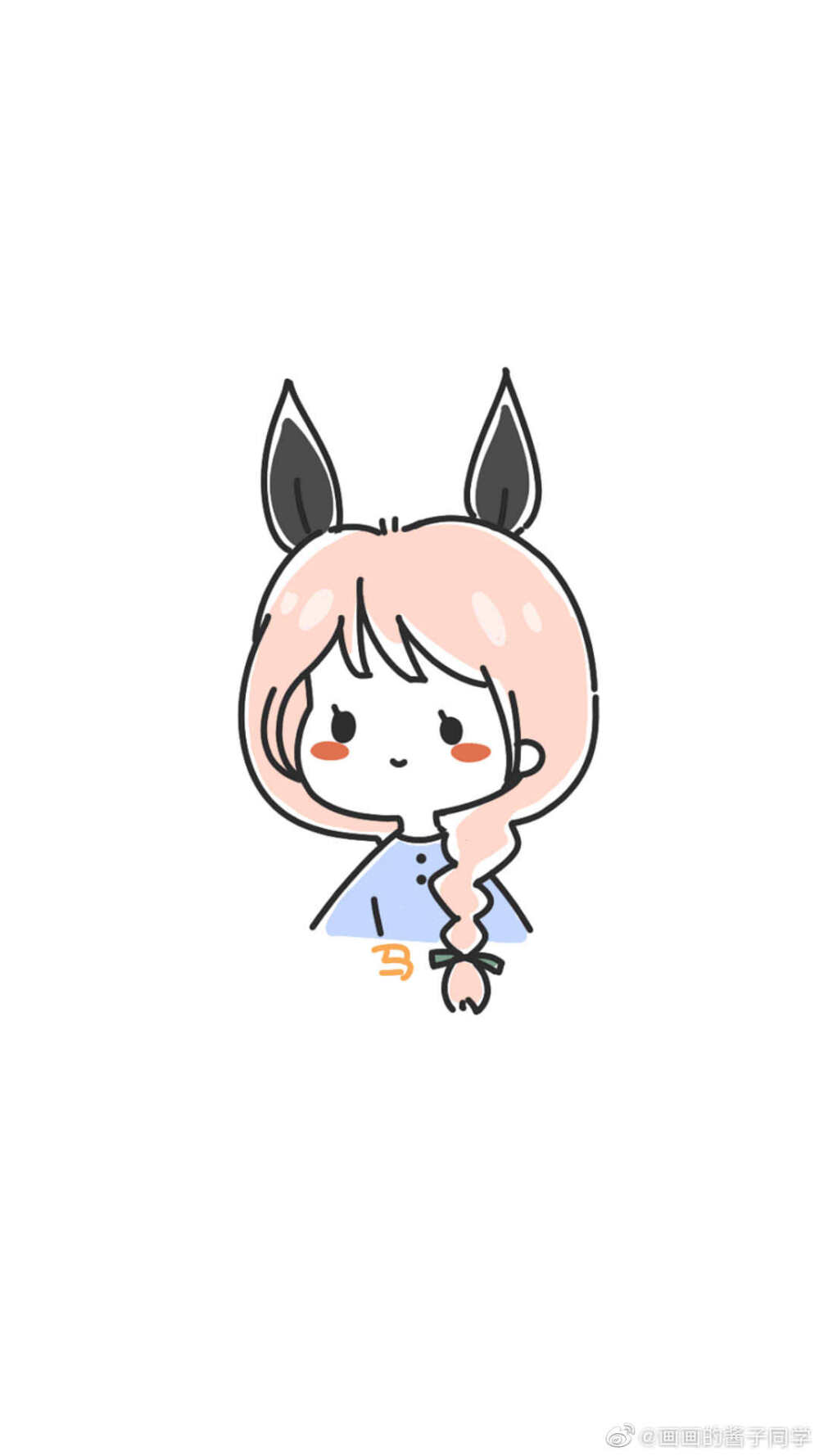 简笔画女生头像闺蜜头像#十二生肖#马