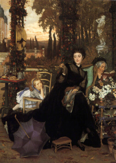 维多利亚时代贵族们的生活
by James Tissot，1836-1902年，法国画家，新古典-印象-现实，早期都市时尚风俗，晚期转向宗教主题。 