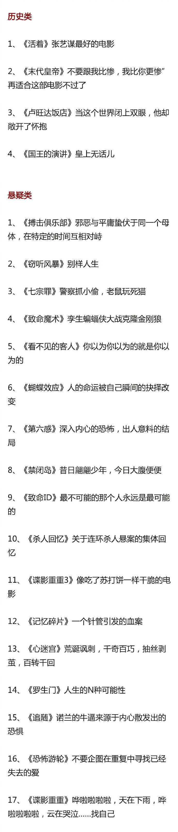 有什么好看的电影？