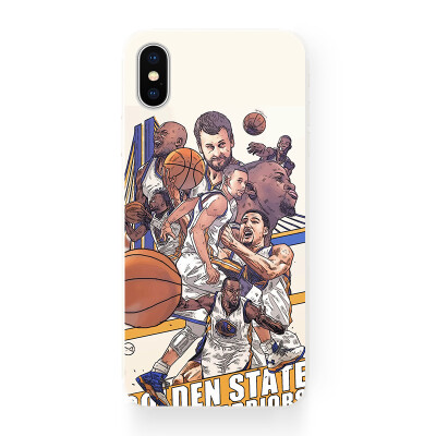 NBA勇士总冠军插画师 苹果XR iphone 8 XS Max i6 i7 plus 手机壳