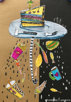 雨伞哗啦啦 
