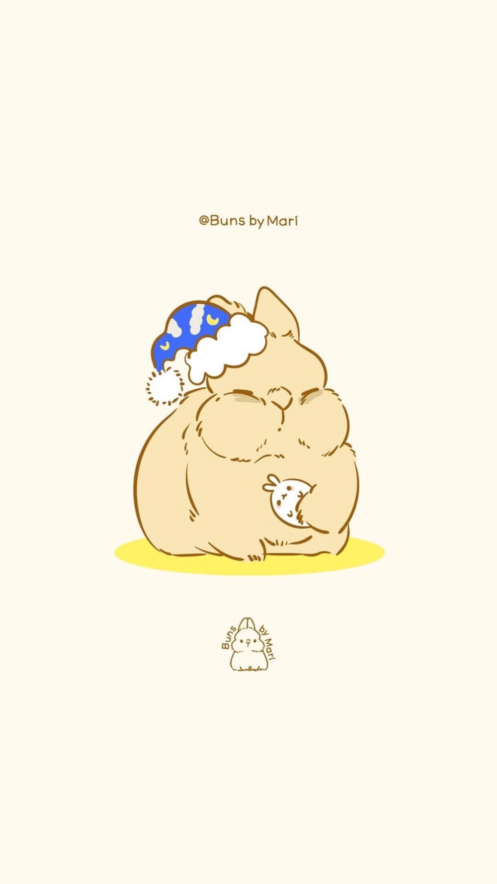 iPhone壁纸 插画师：Buns By Mari ​​​