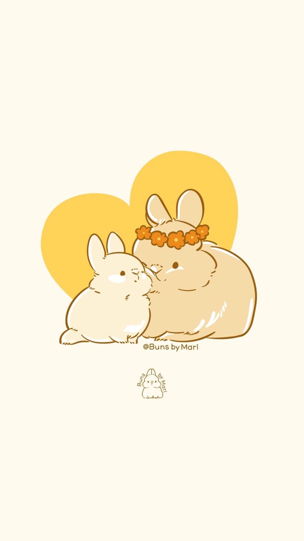 iPhone壁纸 插画师：Buns By Mari ​​​